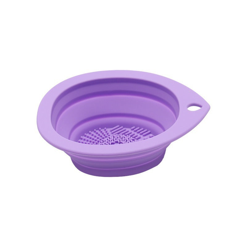 Folding Silicone Brush Washing Pad - Tear Drop