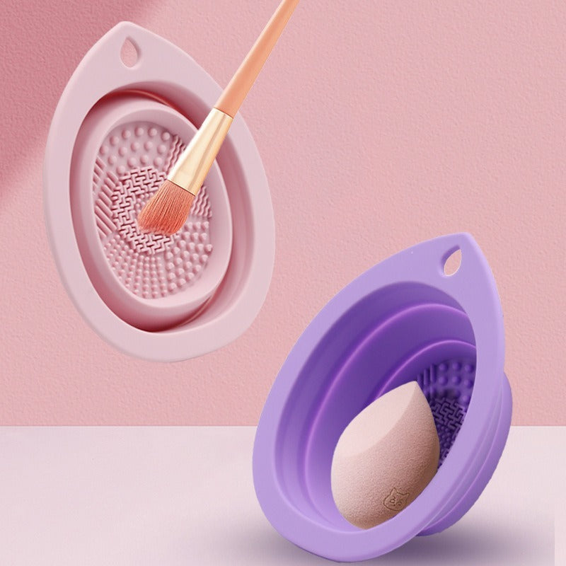 Folding Silicone Brush Washing Pad - Tear Drop