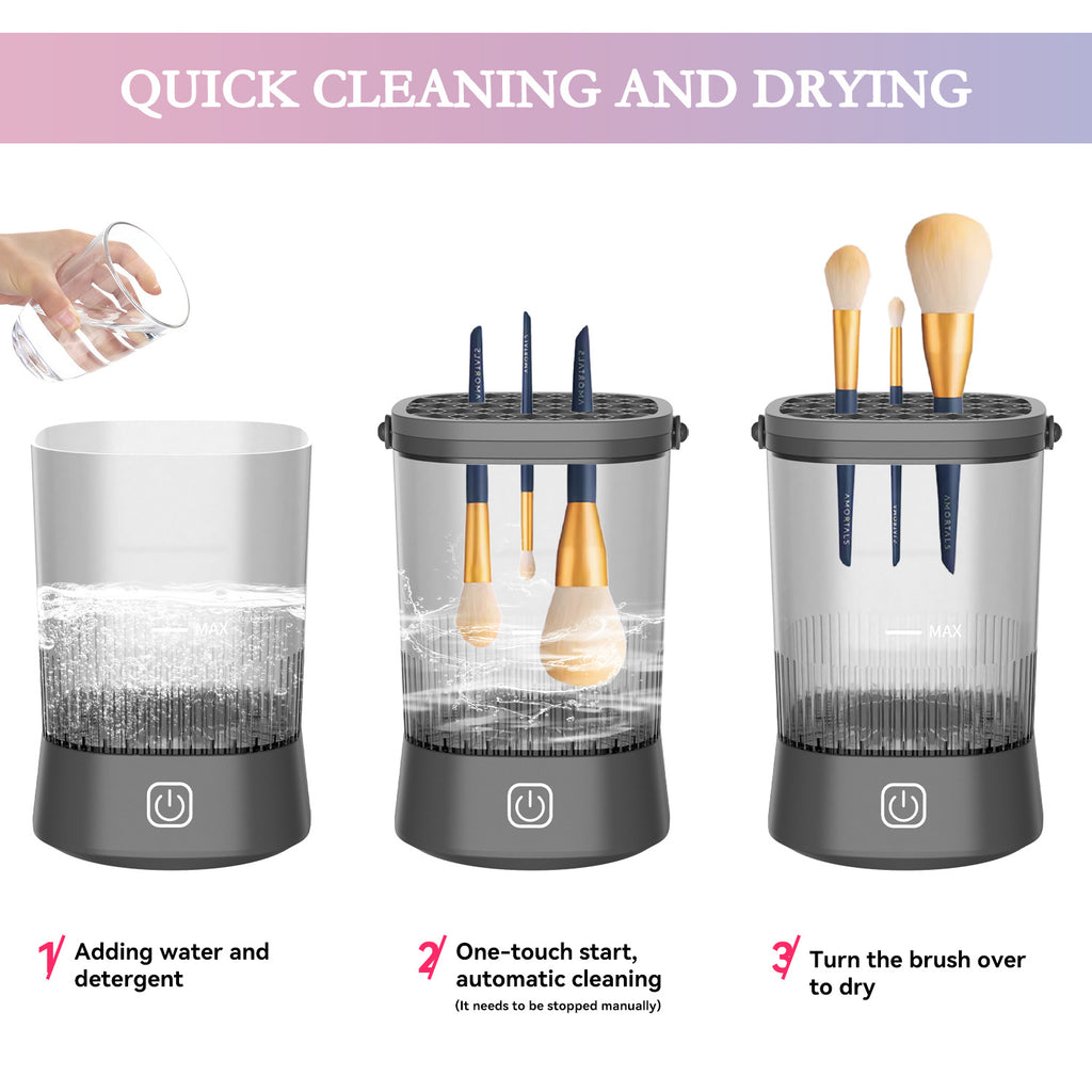 Vellura LuxeSpin Pro – 9000 RPM Makeup Brush & Sponge Cleaner